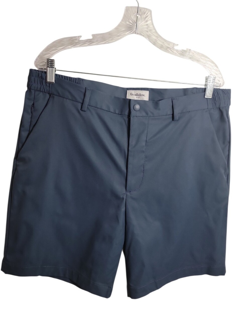 Goodfellow & Co men's slate blue performance shorts size large stretch athletic